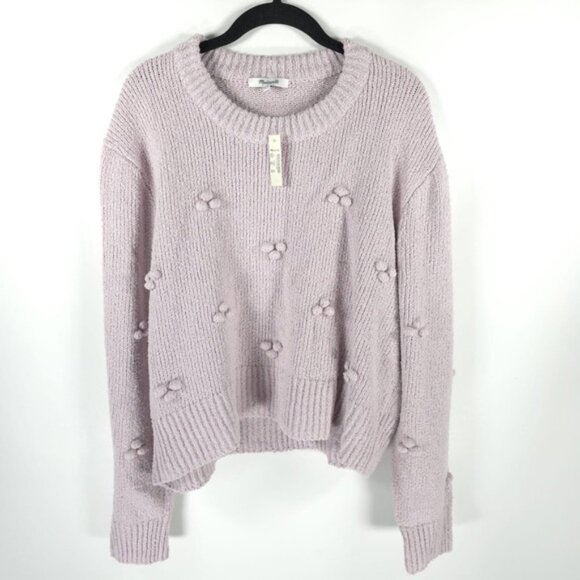 NWT MADEWELL Dotted Bobble Pullover Knit Sweater Pale Lilac Style AG595 Sz XL - Picture 4 of 12
